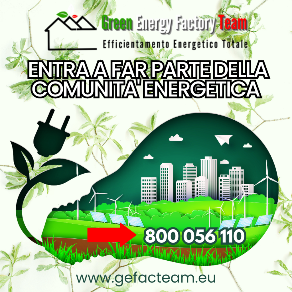 ENTRA A FAR PARTE DELLA COMUNITA ENERGETICA